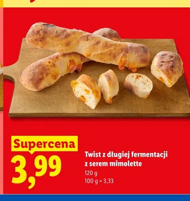 Twist z długiej fermentacji z serem mimolette promocja w Lidl