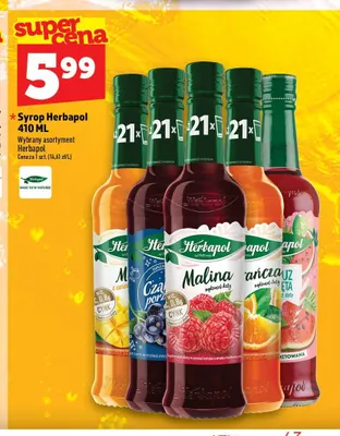 Syrop Herbapol o smaku pomarańczowym promocja w TOPAZ