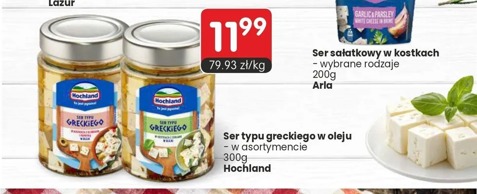 Ser typu greckiego w oleju Hochland z ziołami promocja w Market Point