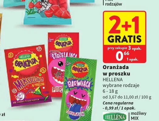 Oranżada w proszku HELLENA promocja w Intermarche