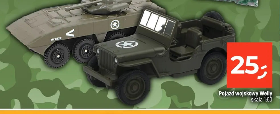 Pojazd wojskowy Welly skala 1:60 promocja w Dealz