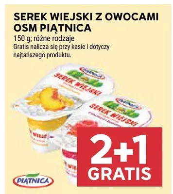 Serek wiejski z owocami OSM promocja w Stokrotka