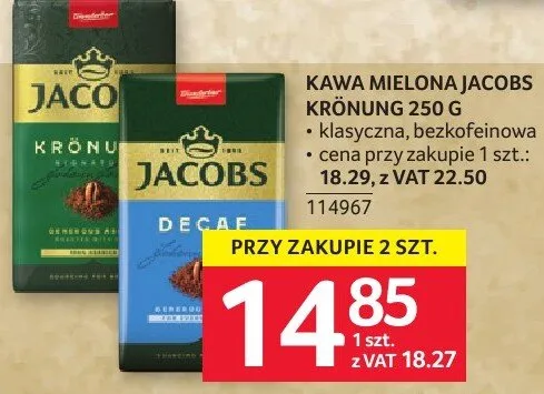 Kawa mielona Jacobs Kronung 500 g promocja w Selgros