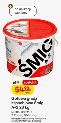 Gotowa gładź szpachlowa Śmig A-2 20 kg promocja w Castorama