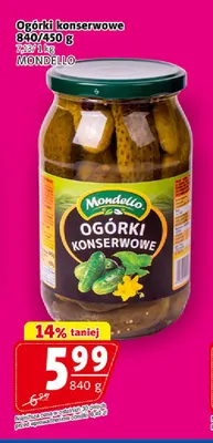 Ogórki konserwowe Mondello promocja w Prim Market