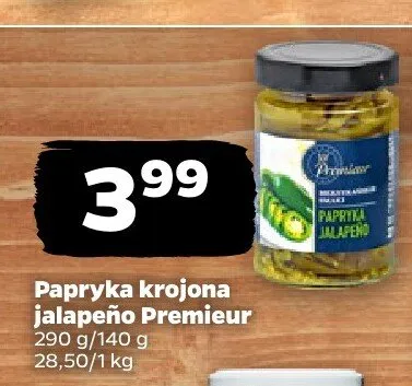Papryka krojona jalapeño Premieur promocja w Netto