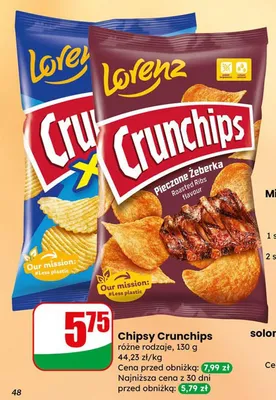 Chipsy Crunchips różne rodzaje promocja w Dino