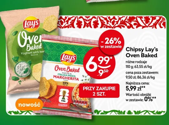 Chipsy Lay's Oven Baked promocja w Żabka