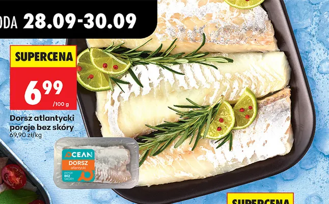 Dorsz atlantycki porcje bez skóry Ocean promocja w Biedronka