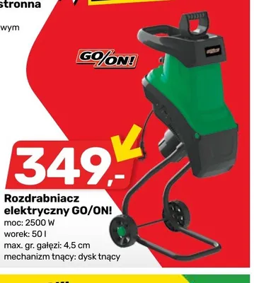 Rozdrabniacz elektryczny GO/ON! moc: 2500W promocja w Bricomarche