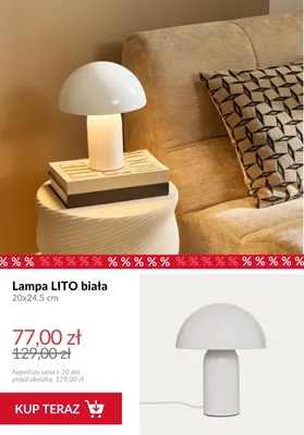 Lampa Lito biała promocja w Homla