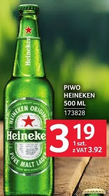 Piwo Heineken 500 ml promocja w Selgros