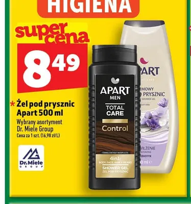 Kremowy żel pod prysznic Apart jedwab i prebiotyk promocja w TOPAZ