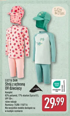 Strój z ochroną UV dziecięcy LILY & DAN promocja w Aldi