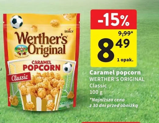 Caramel popcorn Werther's Original Classic promocja w Intermarche