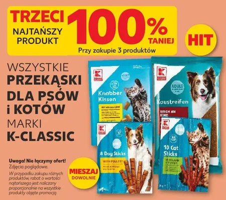 Przekąski dla psów i kotów różne rodzaje promocja w Kaufland