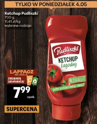 Ketchup Pudliszki łagodny promocja w Delikatesy Centrum