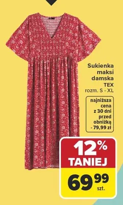 Sukienka maksi damska TEX rozm. S-XL promocja w Carrefour