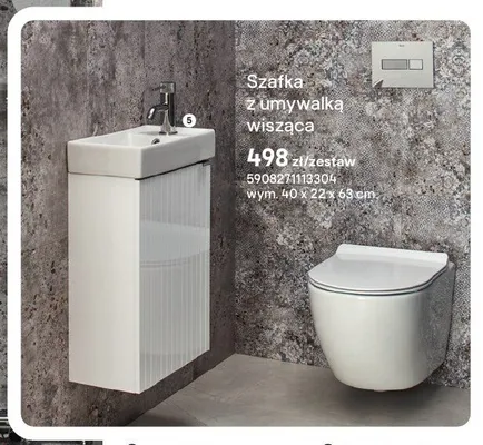 Szafka z umywalką wisząca promocja w Castorama