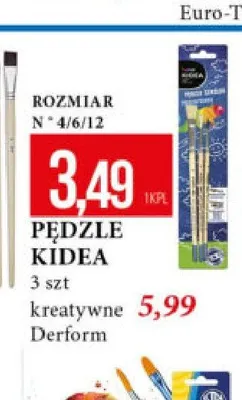 Pędzle Kidea kreatywne promocja w Leclerc