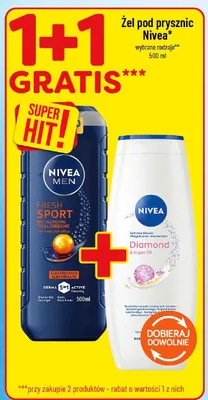 Żel pod prysznic Nivea Diamond & Argan Oil promocja w POLOmarket