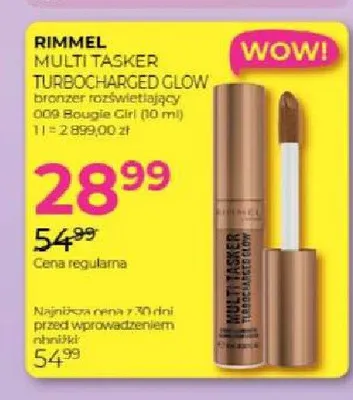 Bronzer rozświetlający Rimmel Multi Tasker Turbocharged Glow promocja w Drogerie Jawa