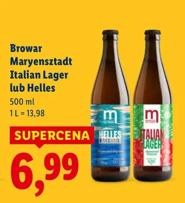 Piwo Browar Maryensztadt Helles promocja w Lidl