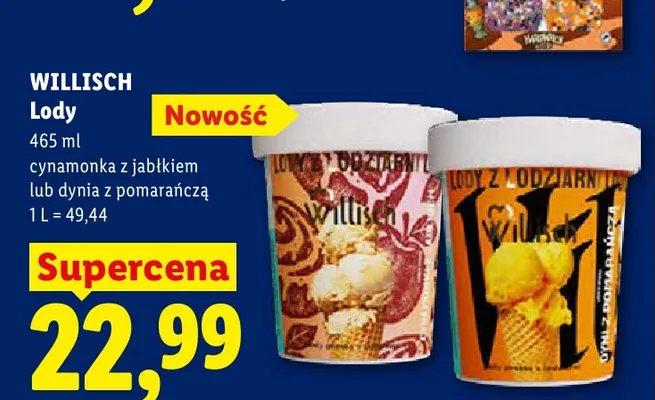 Lody dynia z pomarańczą Willisch promocja w Lidl
