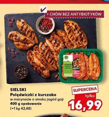 Polędwiczki z kurczaka w marynacie o smaku jagód goji Sielski promocja w Kaufland