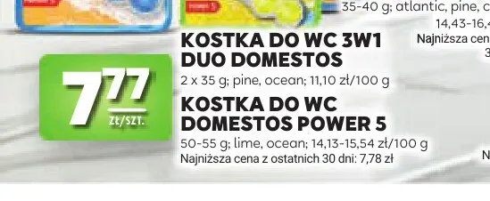 Kostka do WC Domestos Power 5 ocean promocja w Stokrotka