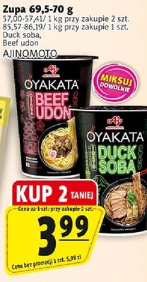 Zupa Duck soba, Beef udon promocja w Prim Market