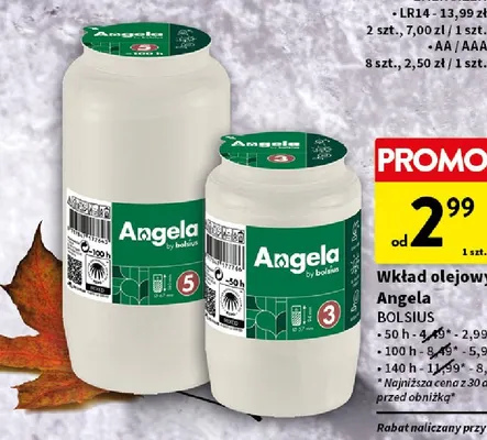 Wkład olejowy Angela Bolsius 140 h promocja w Intermarche
