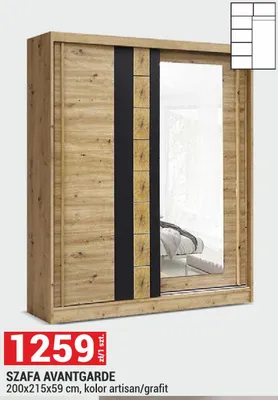 Szafa Avantgarde 200x215x59 cm, kolor artisan/grafit promocja w Merkury Market