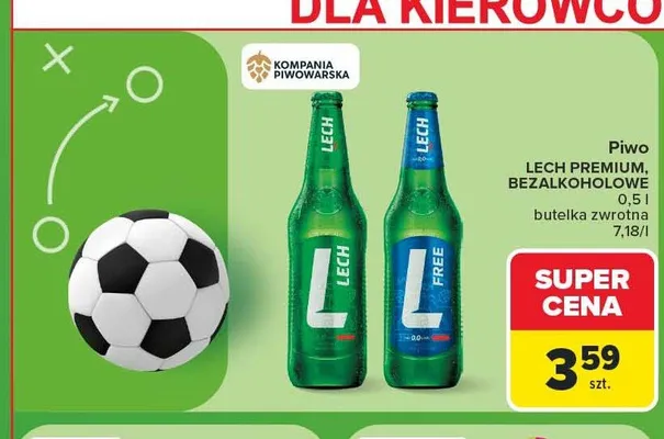 Piwo Lech Premium promocja w Carrefour Market