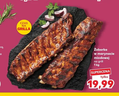 Żeberka w marynacie miodowej na grill promocja w Kaufland
