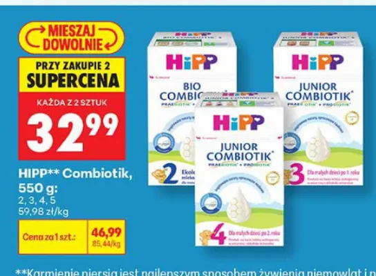 Mleko modyfikowane HiPP 3 Junior Combiotik promocja w Biedronka