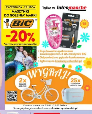 Maszynki do golenia BIC promocja w Intermarche