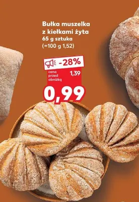 Bułka muszelka z kiełkami żyta promocja w Kaufland