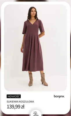 Sukienka koszulowa Bonprix. promocja w bonprix