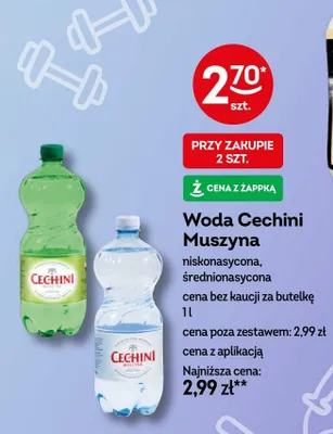 Woda Cechini Muszyna promocja w Żabka
