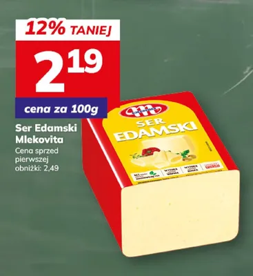 Ser edamski Mlekovita promocja w Hitpol