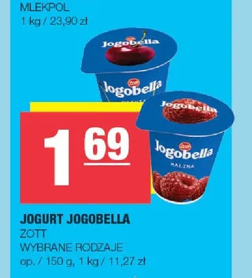 Jogurt Jogobella Zott promocja w SPAR