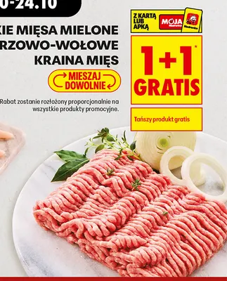 Mięsa mielone wieprzowe i wieprzowo-wołowe Kraina Mięs promocja w Biedronka