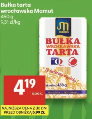 Bułka tarta wrocławska Mamut promocja w Delikatesy Centrum