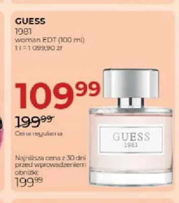 Woda toaletowa Guess 1981 promocja w Drogerie Jawa