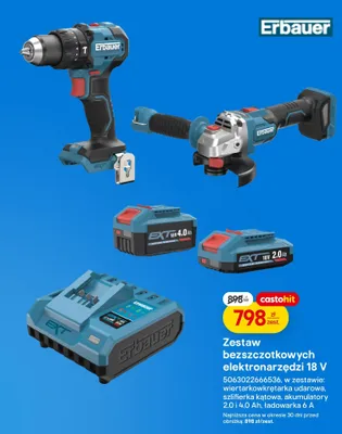 Zestaw bezszczotkowych elektronarzędzi 18 V promocja w Castorama