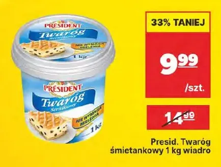 Twaróg śmietankowy Président promocja w API Market