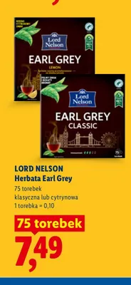 Herbata Earl Grey Lord Nelson Lemon promocja w Lidl