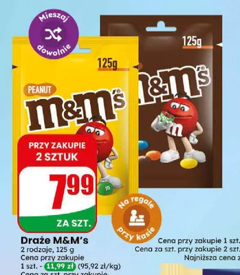 Draże czekoladowe M & M's promocja w Dino