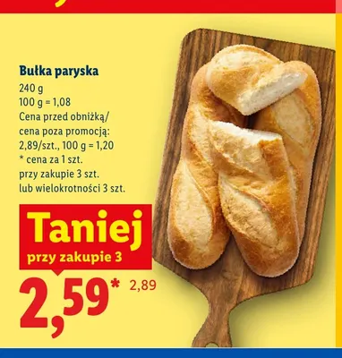 Bułka paryska promocja w Lidl